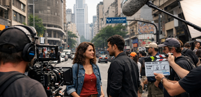 Banheiro trailer para gravação externa: estrutura profissional para set de filmagem