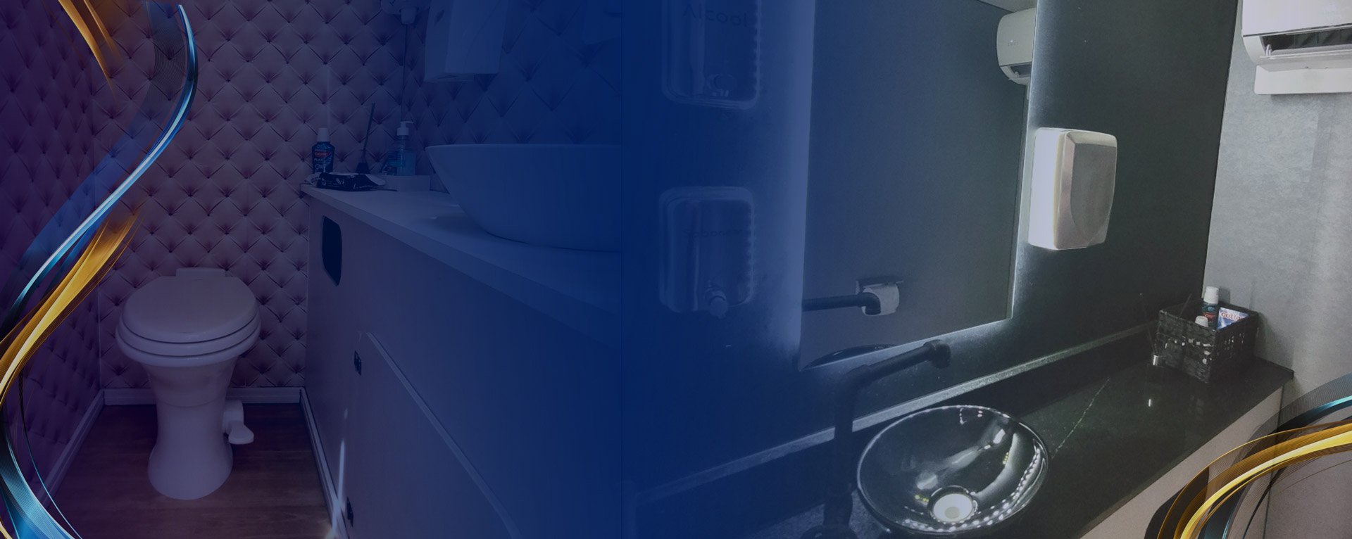 Eventos com Cabines com banheiros de luxo Eventos com Cabines com banheiros de luxo